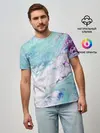 Мужская базовая футболка / Цветная морская пена