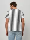 Мужская базовая футболка / Чёрные и белые полосы