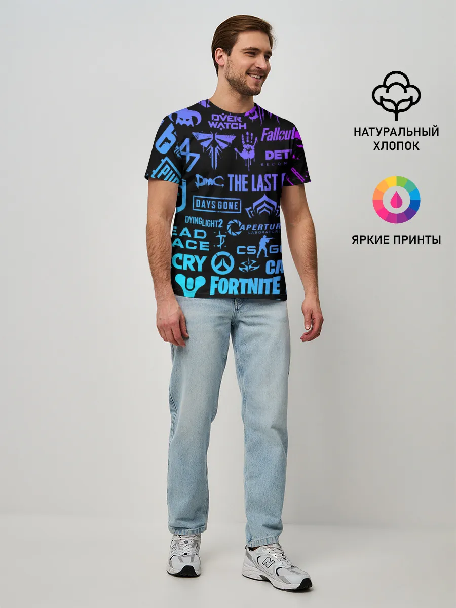 Мужская базовая футболка / ЛОГОТИПЫ ИГР