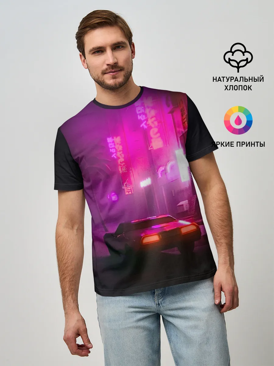 Мужская базовая футболка / НЕОНОВЫЙ ГОРОД | NEON CITY