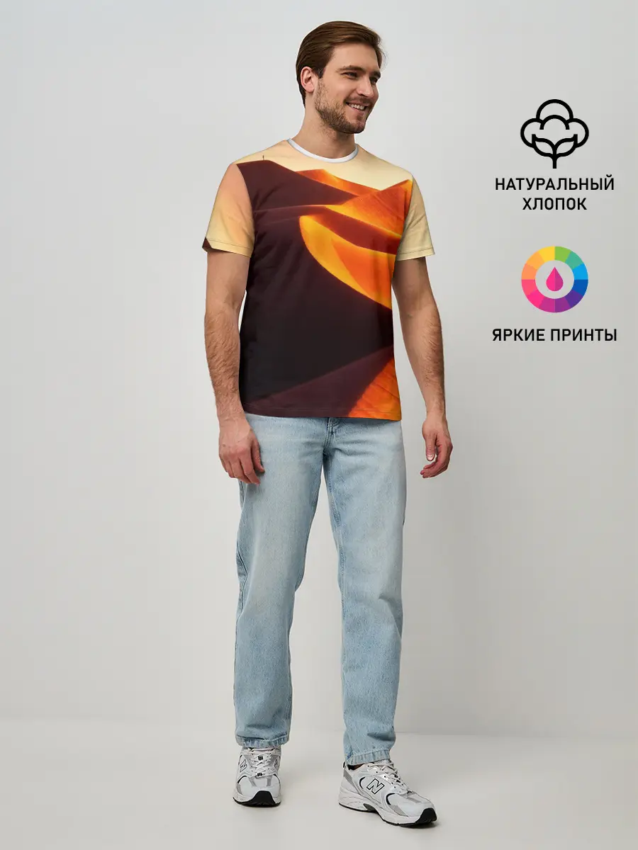 Мужская базовая футболка / Пустыня дюна барханы