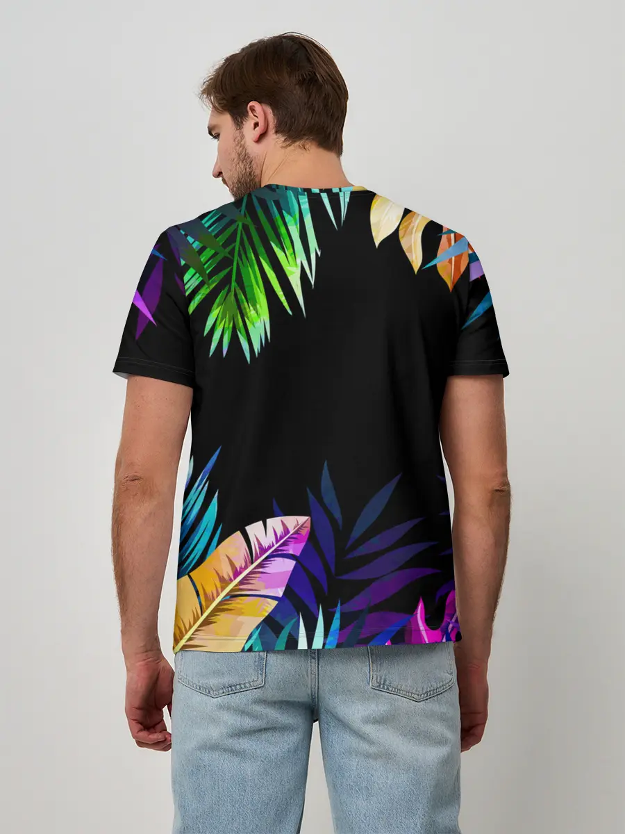Мужская базовая футболка / Тропическая Ночь