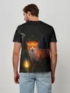 Мужская базовая футболка / Лиса с огненной короной