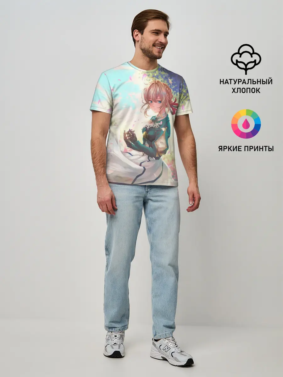 Мужская базовая футболка / Violet Evergarden_8