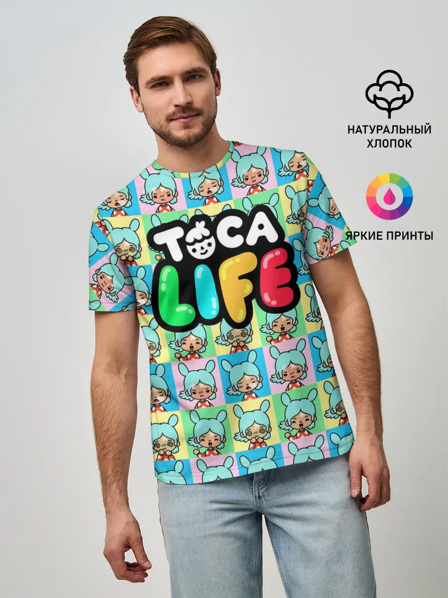 Мужская базовая футболка / Toca Boca logo | Тока Бока Рита