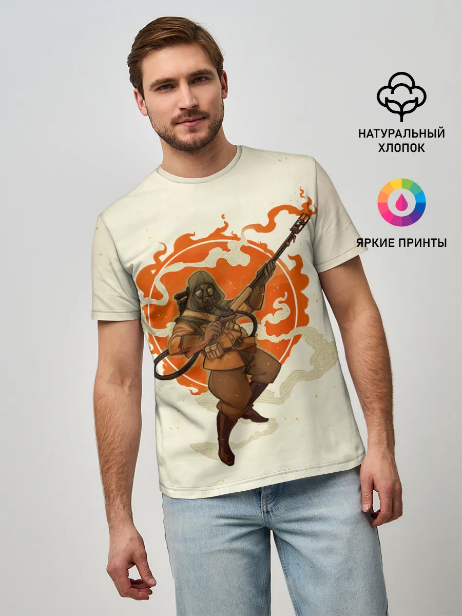Мужская базовая футболка / Pyro style