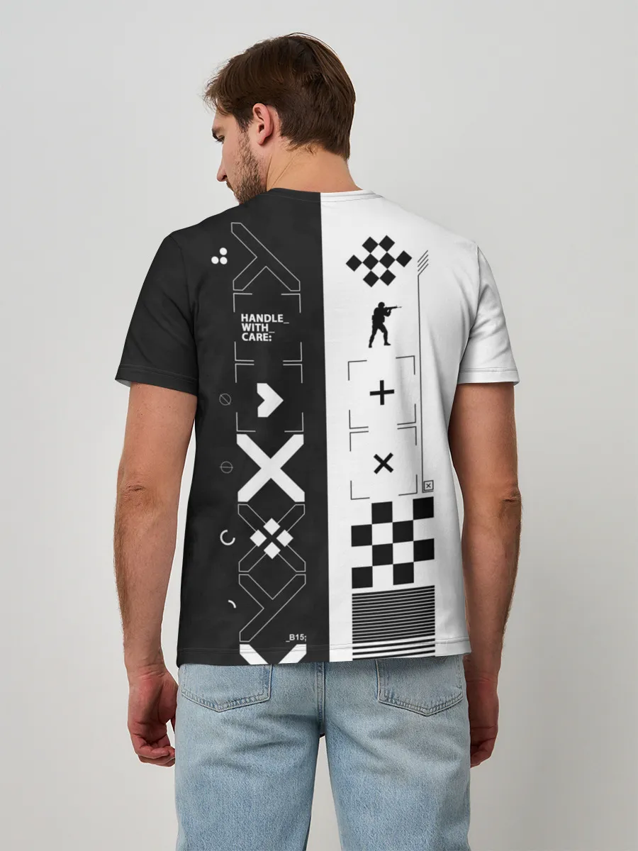 Мужская базовая футболка / Printstream | Поток информации