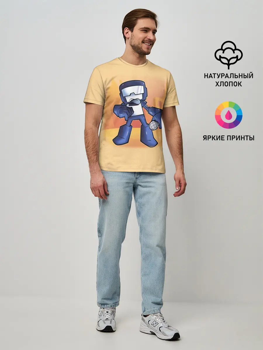 Мужская базовая футболка / Friday Night Funkin Танкист