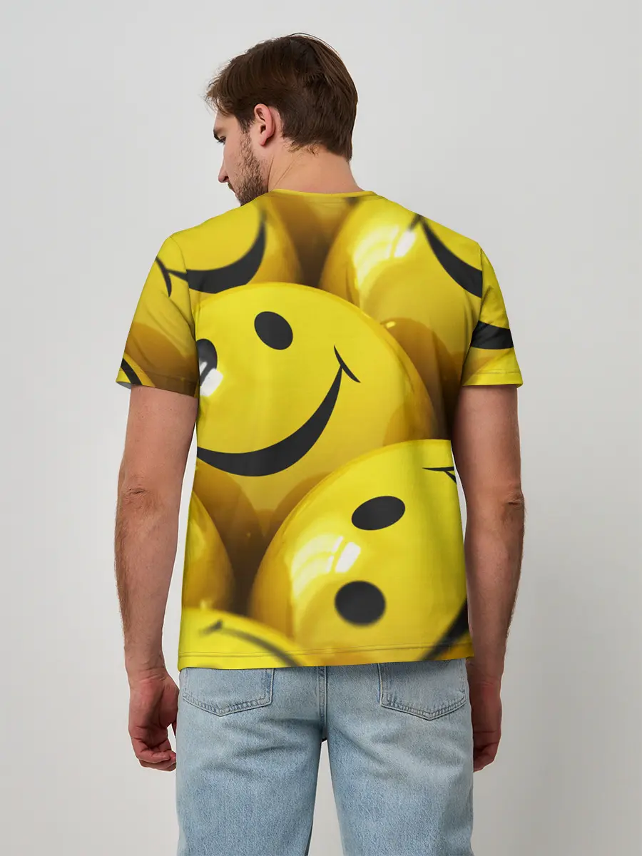 Мужская базовая футболка / YELLOW SMILE