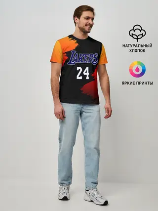 Мужская базовая футболка / Los Angeles Lakers / Kobe Brya