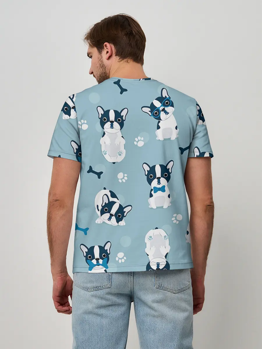 Мужская базовая футболка / Собачки