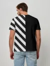 Мужская базовая футболка / Черно-Белые Полосы