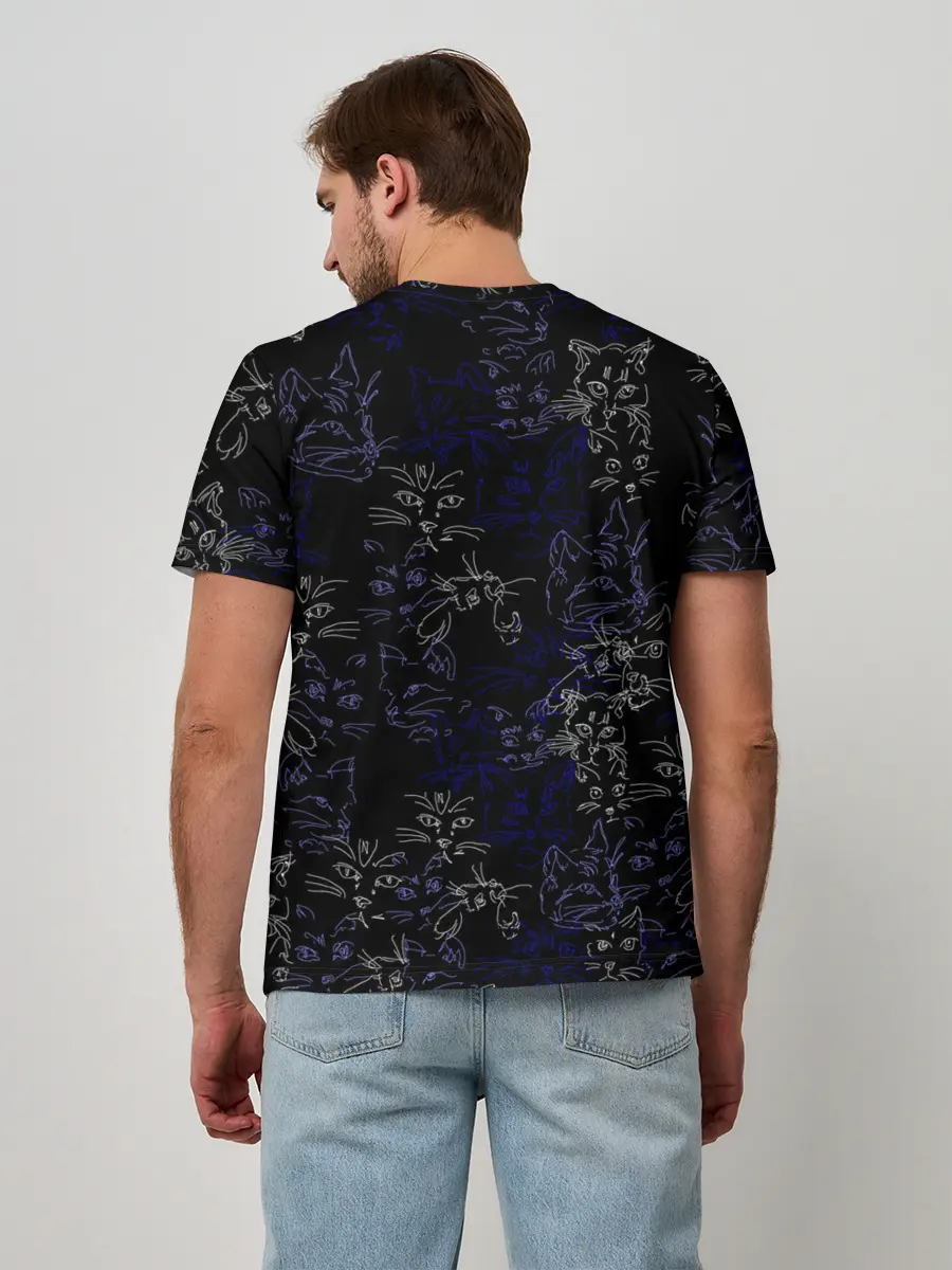 Мужская базовая футболка / Ночные кошечки