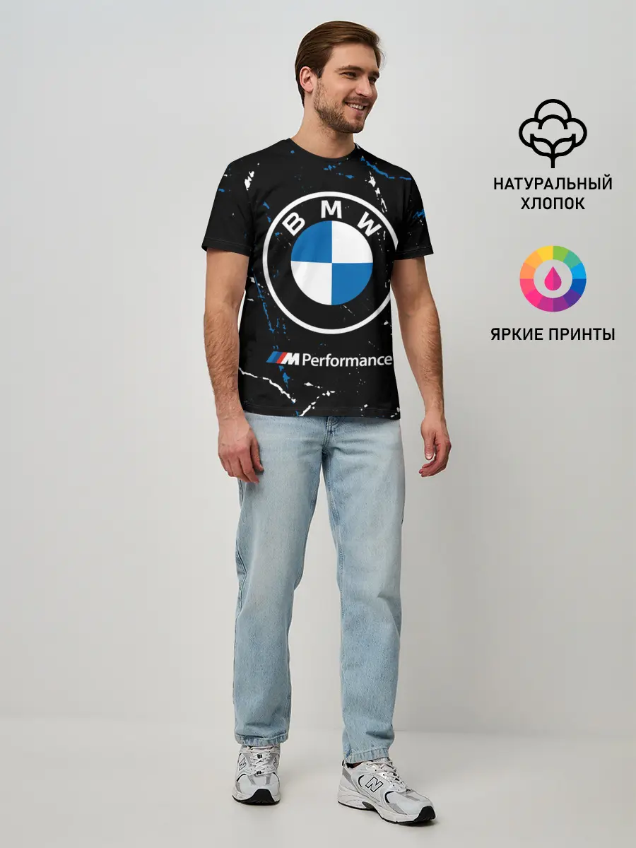 Мужская базовая футболка / BMW / БМВ