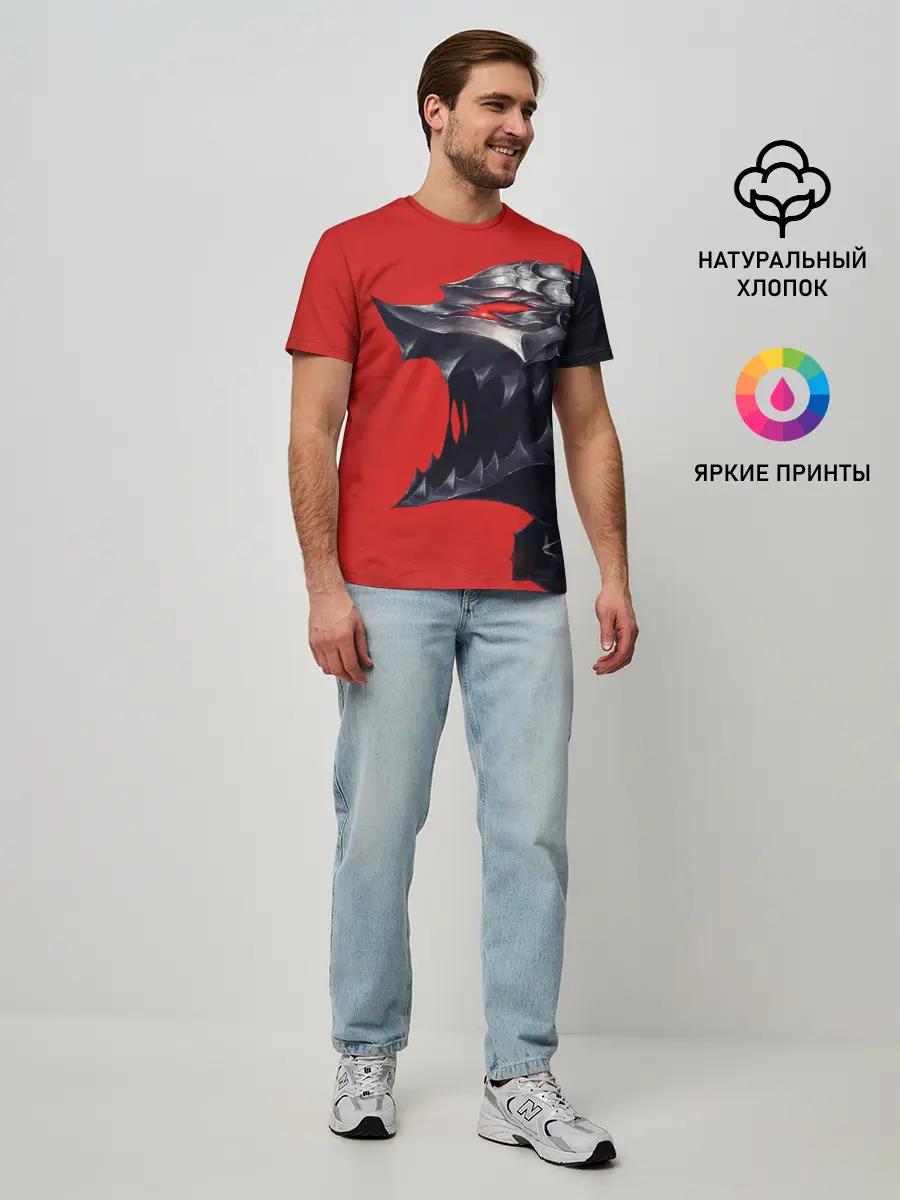 Мужская базовая футболка / BERSERK маска