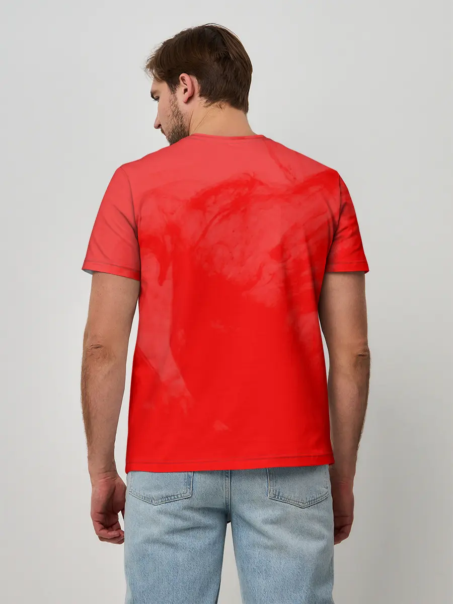 Мужская базовая футболка / RED SMOKE