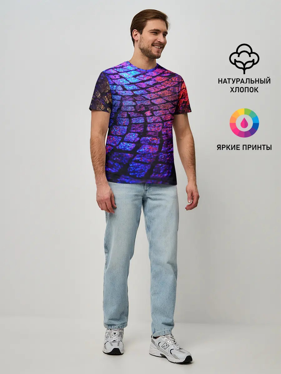 Мужская базовая футболка / Мокрый асфальт