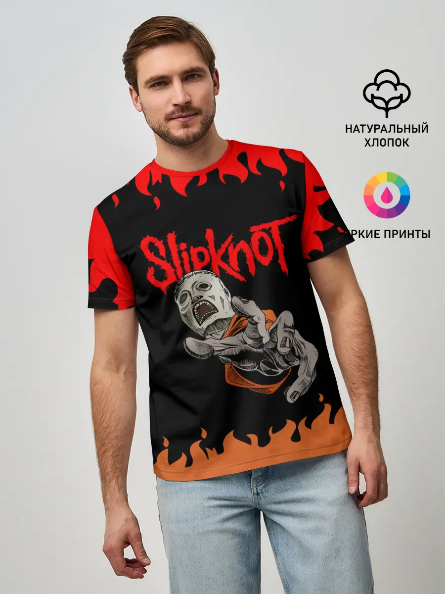 Мужская базовая футболка / Кори Тейлор | СЛИПКНОТ