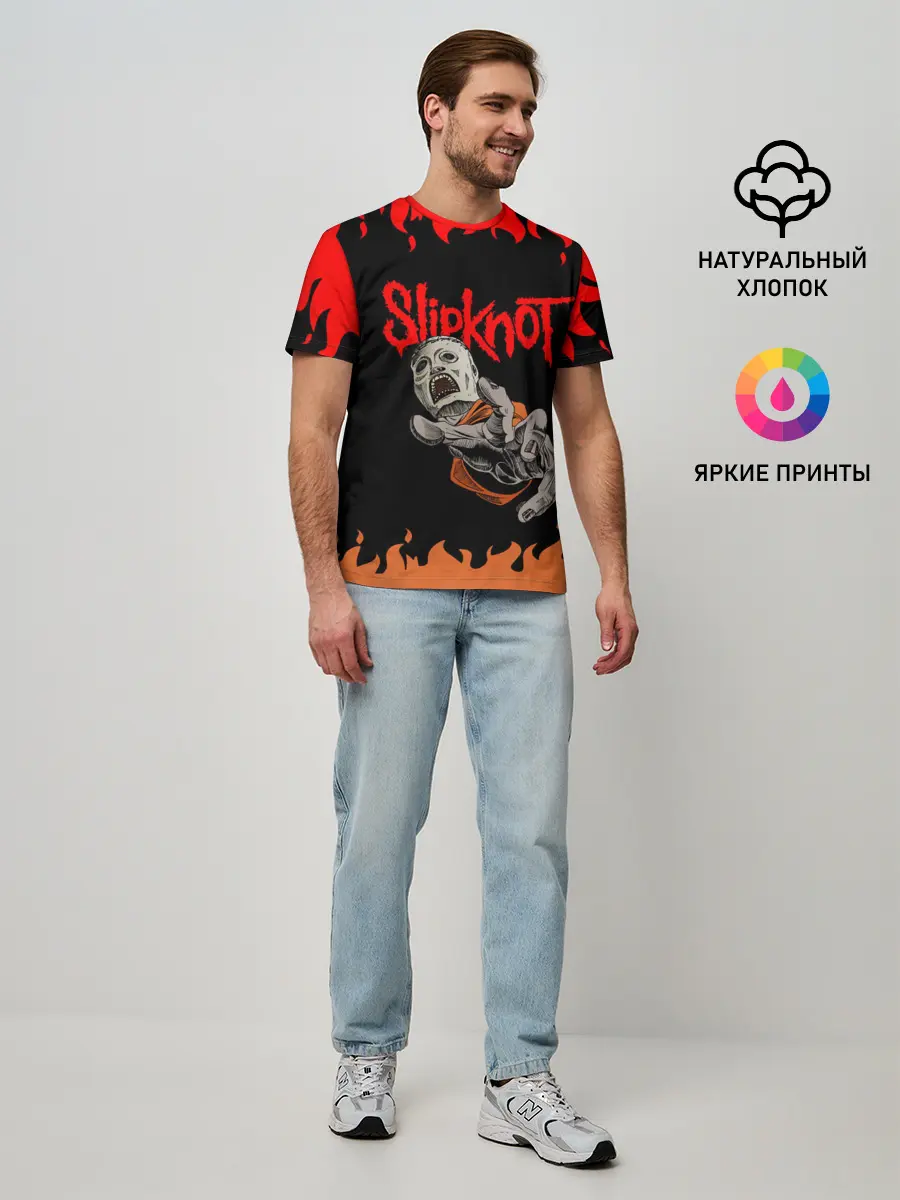 Мужская базовая футболка / Кори Тейлор | СЛИПКНОТ