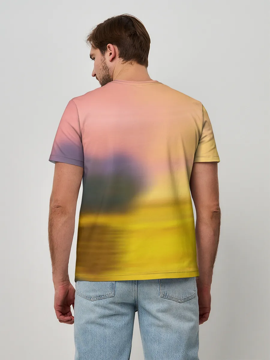 Мужская базовая футболка / Дракончик на берегу озера