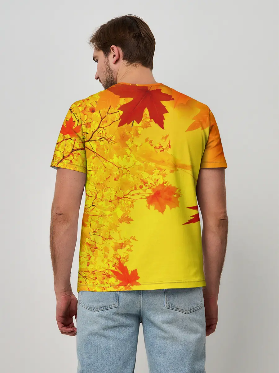 Мужская базовая футболка / ОСЕННИЕ ЦВЕТА | ЗОЛОТАЯ ОСЕНЬ