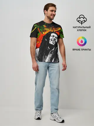 Мужская базовая футболка / Боб Марли