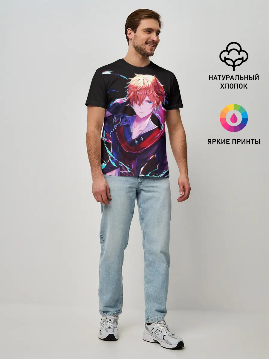 Мужская базовая футболка / ТАРТАЛЬЯ - ИГРА GENSHIN IMPACT