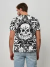 Мужская базовая футболка / Grunge Skull