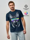 Мужская базовая футболка / Кот в Наушниках