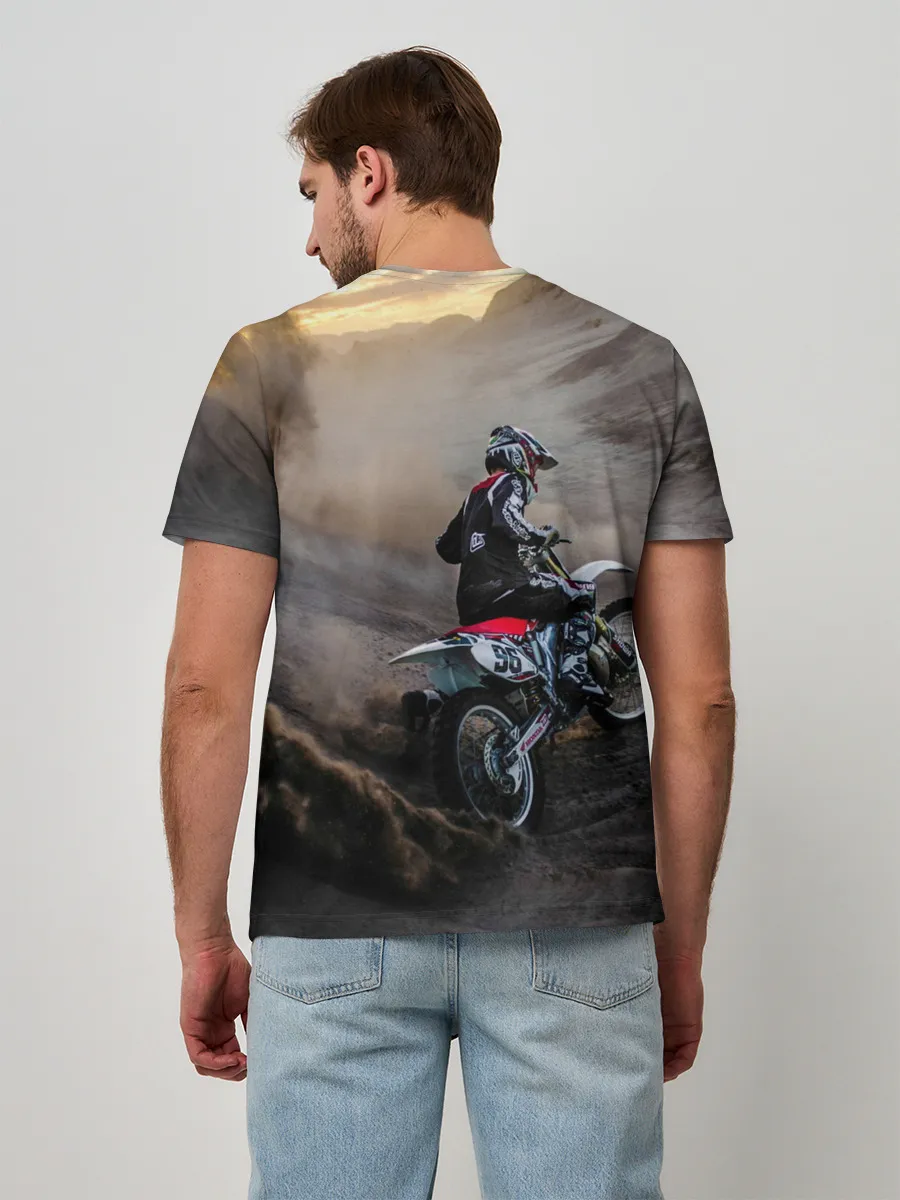 Мужская базовая футболка / Душа питбайкера