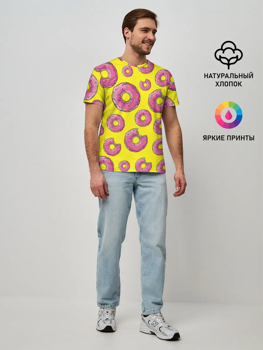 Мужская базовая футболка / Пончики
