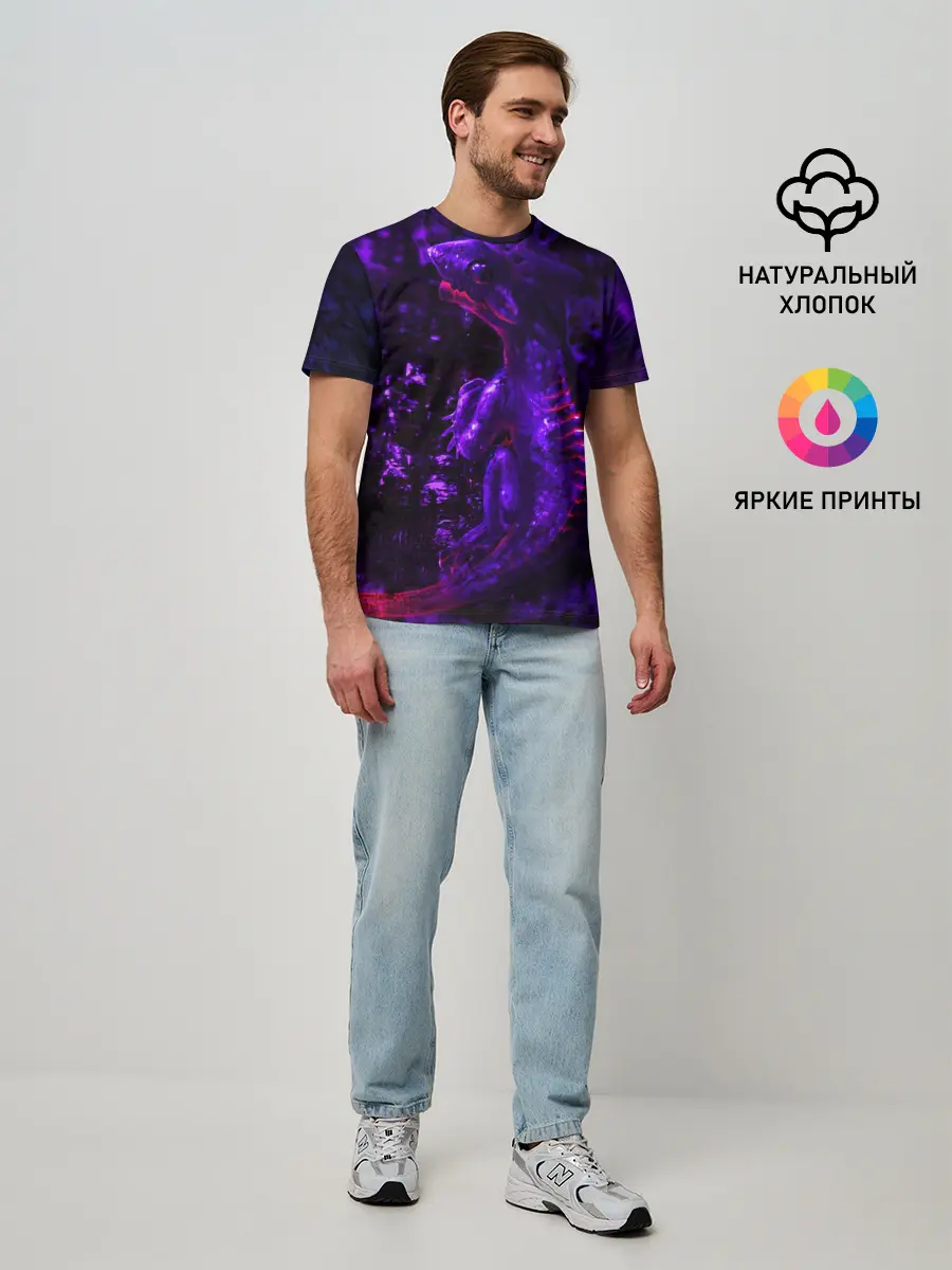 Мужская базовая футболка / Энергия Лавы