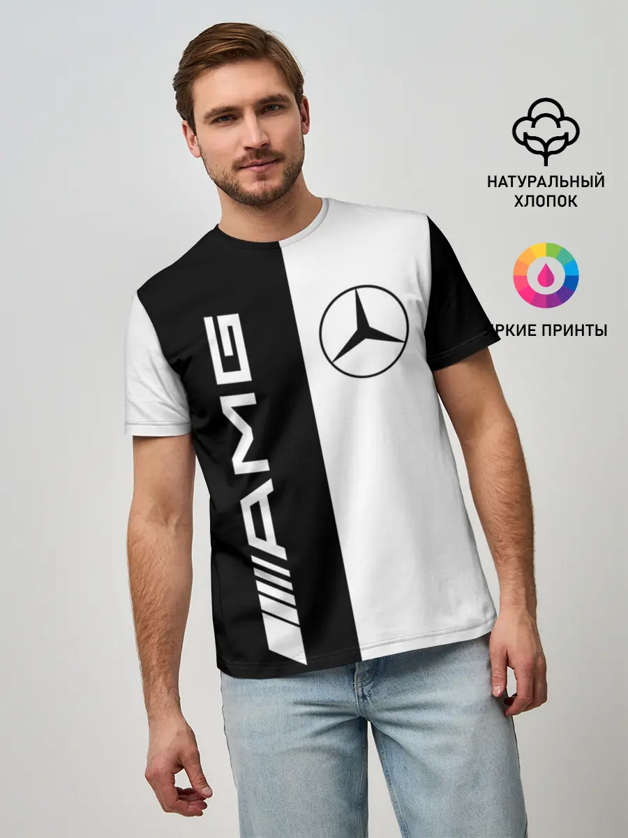 Мужская базовая футболка / MERCEDES AMG | МЕРСЕДЕС