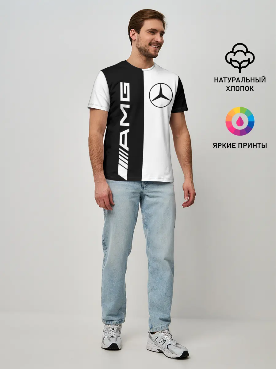 Мужская базовая футболка / MERCEDES AMG | МЕРСЕДЕС