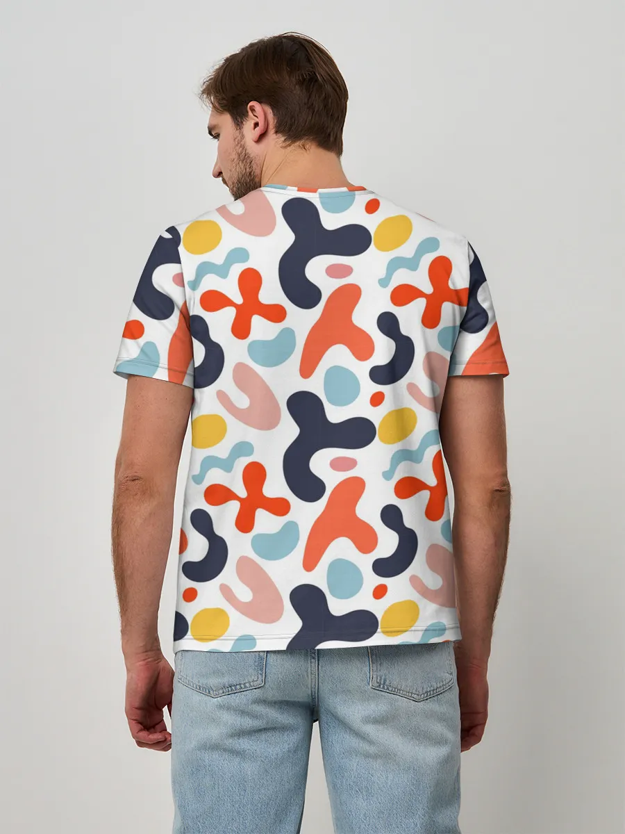 Мужская базовая футболка / Абстрактные цветные пятна