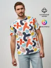 Мужская базовая футболка / Абстрактные цветные пятна