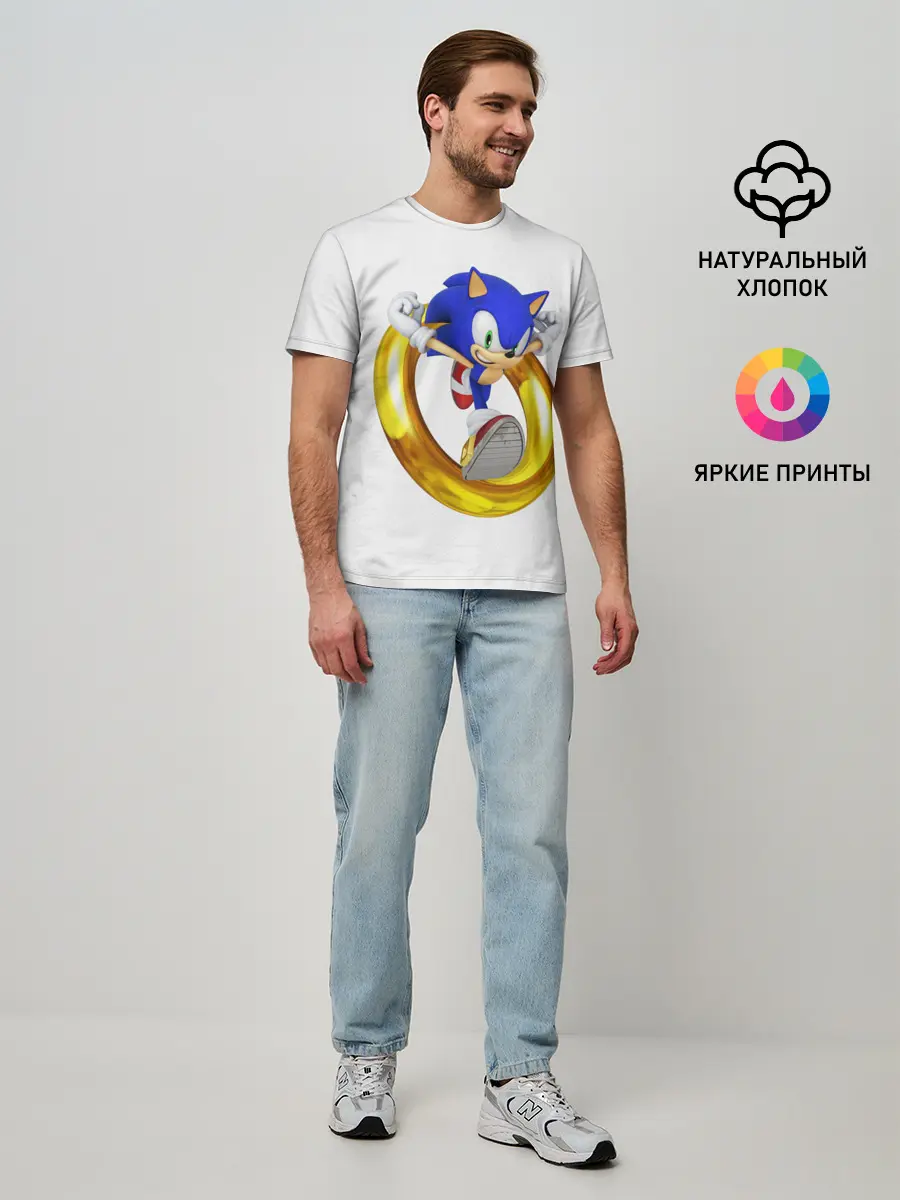Мужская базовая футболка / Sonic