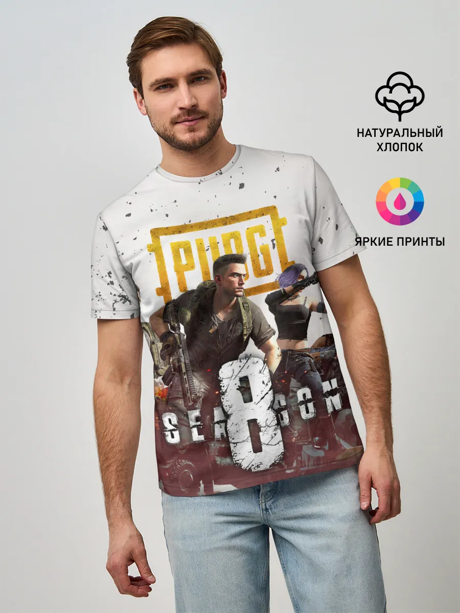 Мужская базовая футболка / PUBG 8 SEASON