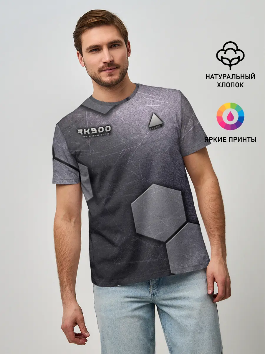 Мужская базовая футболка / Android RK900