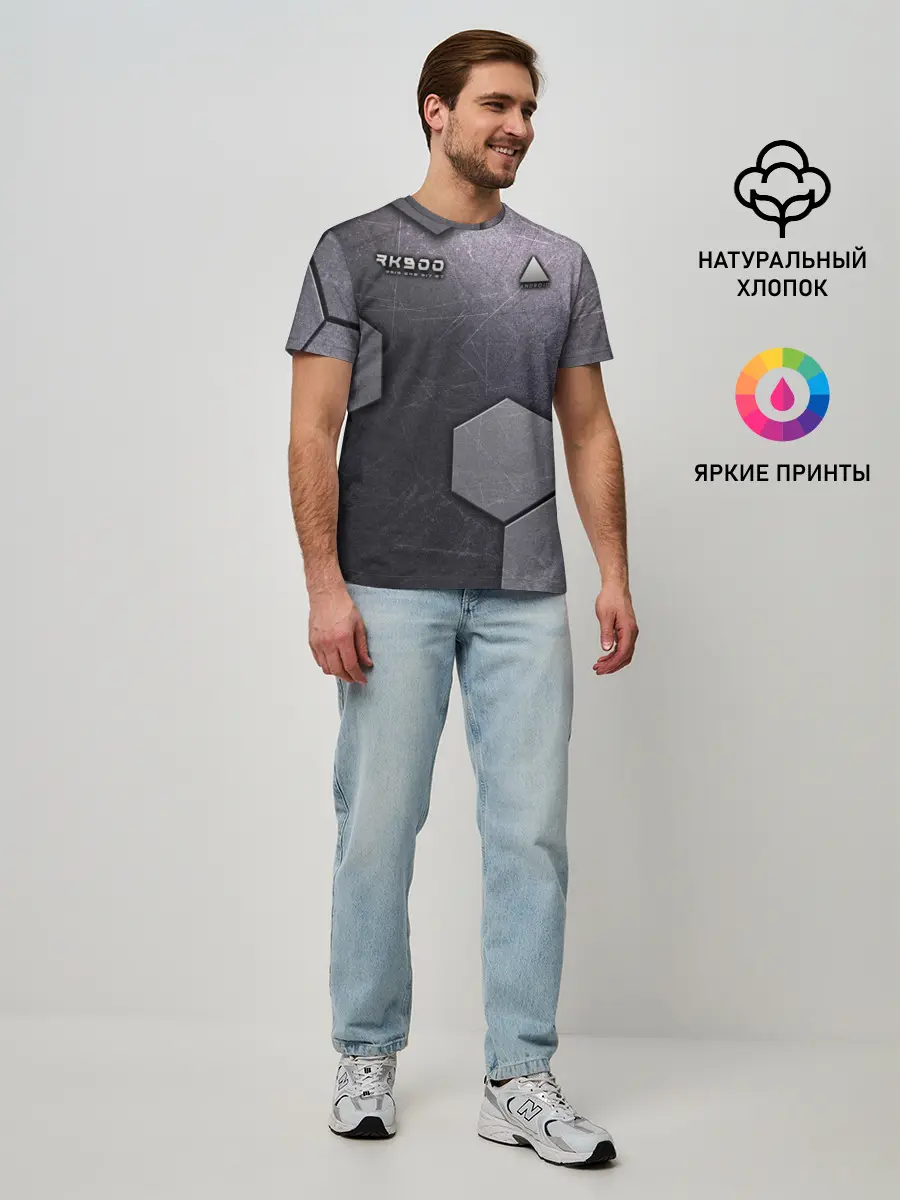 Мужская базовая футболка / Android RK900