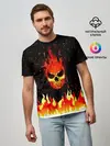 Мужская базовая футболка / Пылающий Череп