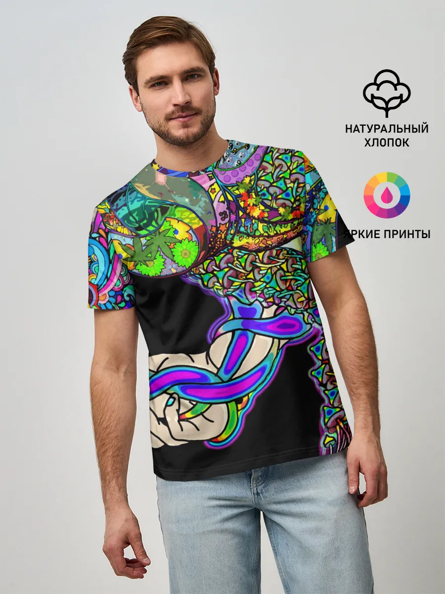 Мужская базовая футболка / ПСИХОДЕЛИКА NEW