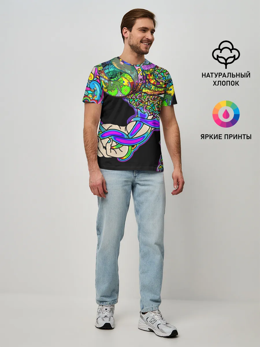 Мужская базовая футболка / ПСИХОДЕЛИКА NEW