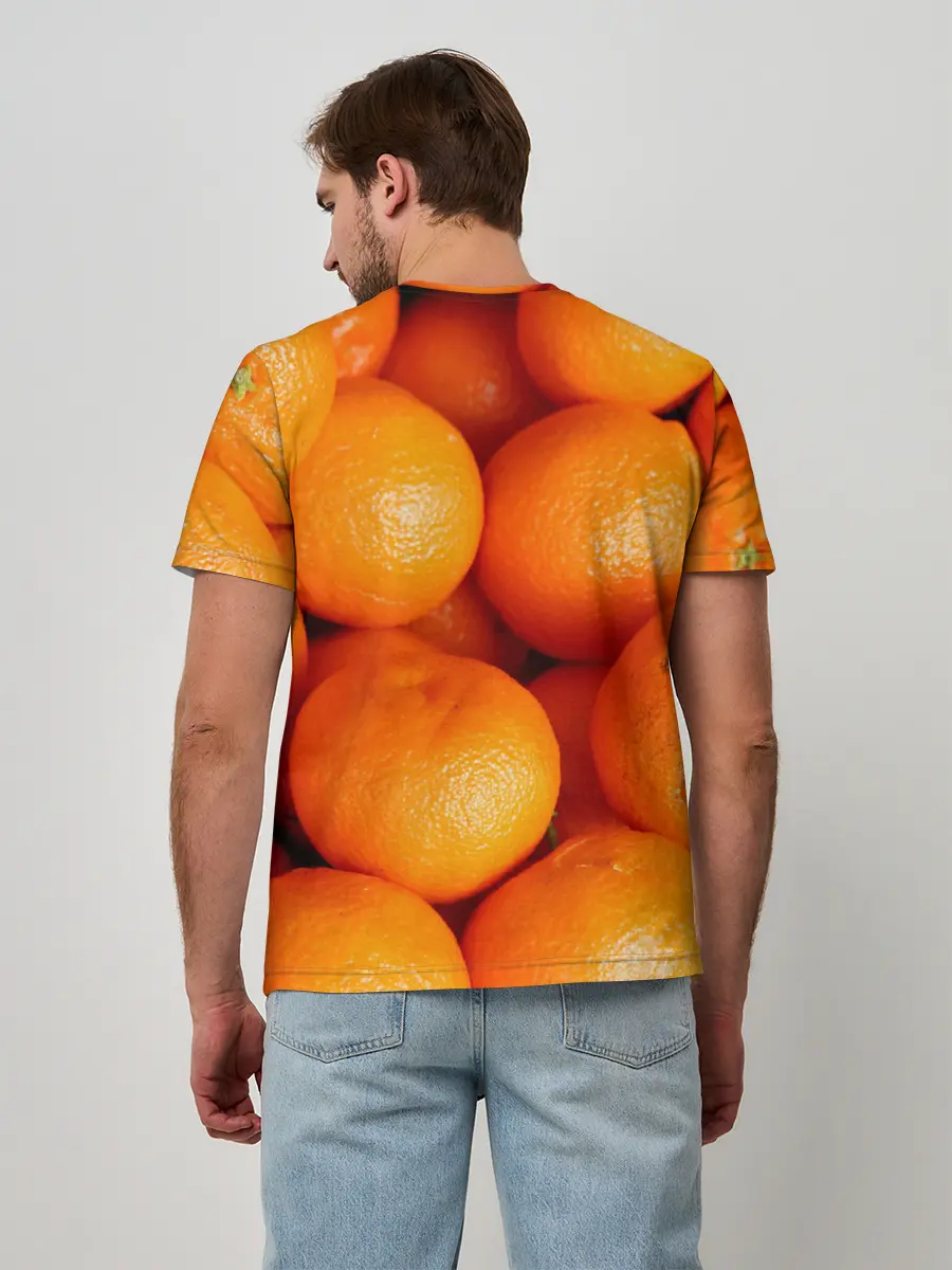 Мужская базовая футболка / Мандаринчик чик