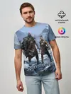 Мужская базовая футболка / Кратос и Атрей Рагнарек