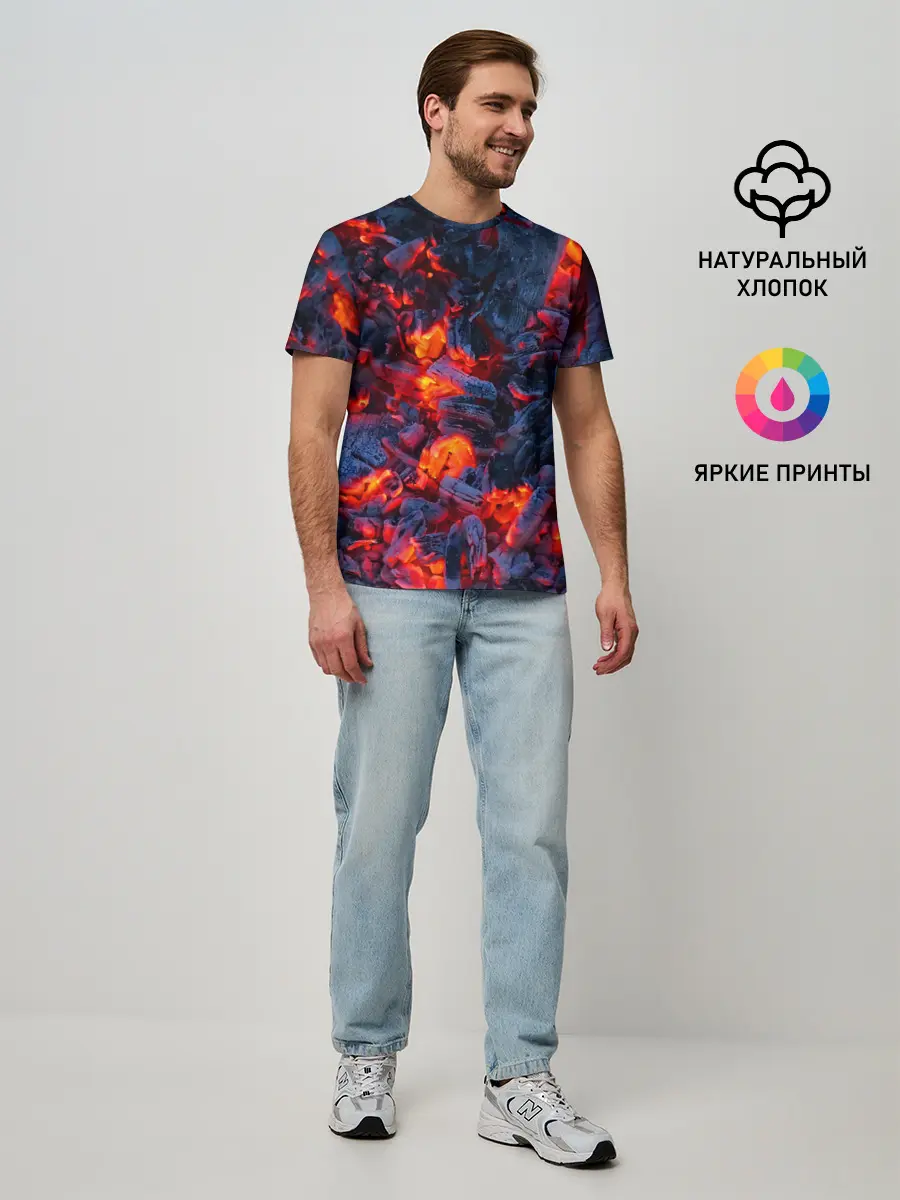 Мужская базовая футболка / Магия углей