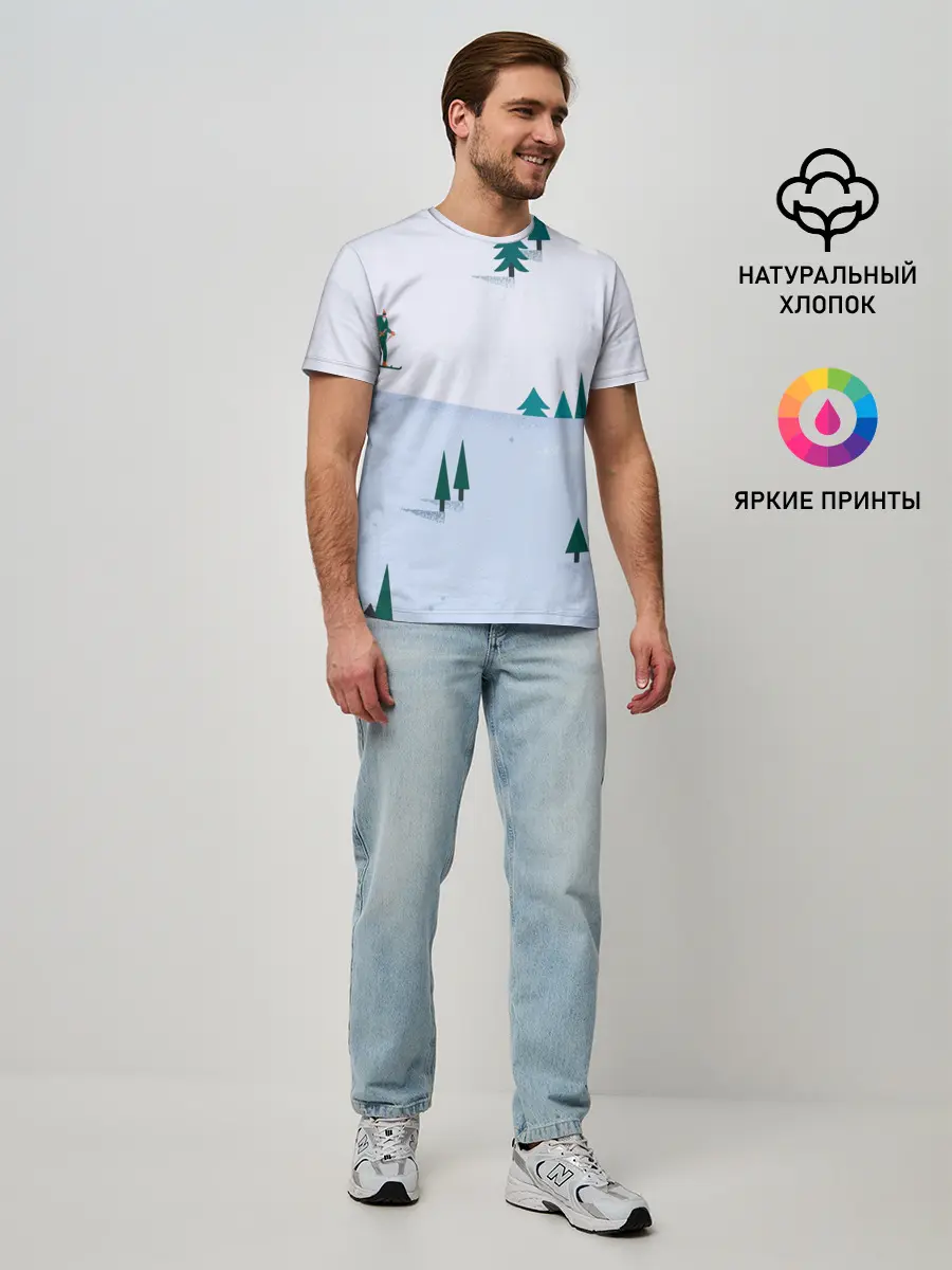 Мужская базовая футболка / Snow 1