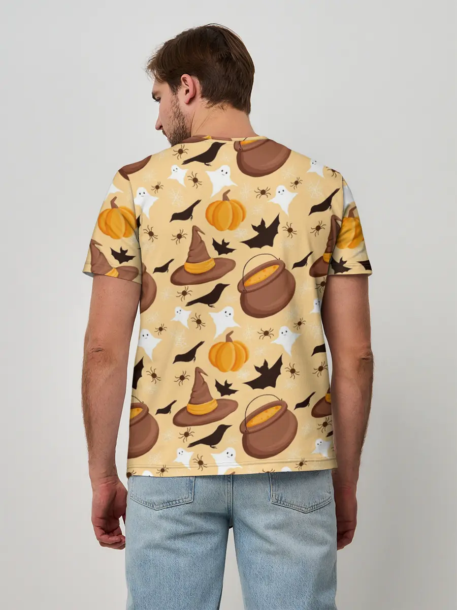 Мужская базовая футболка / Хеллоуин у ведьмы