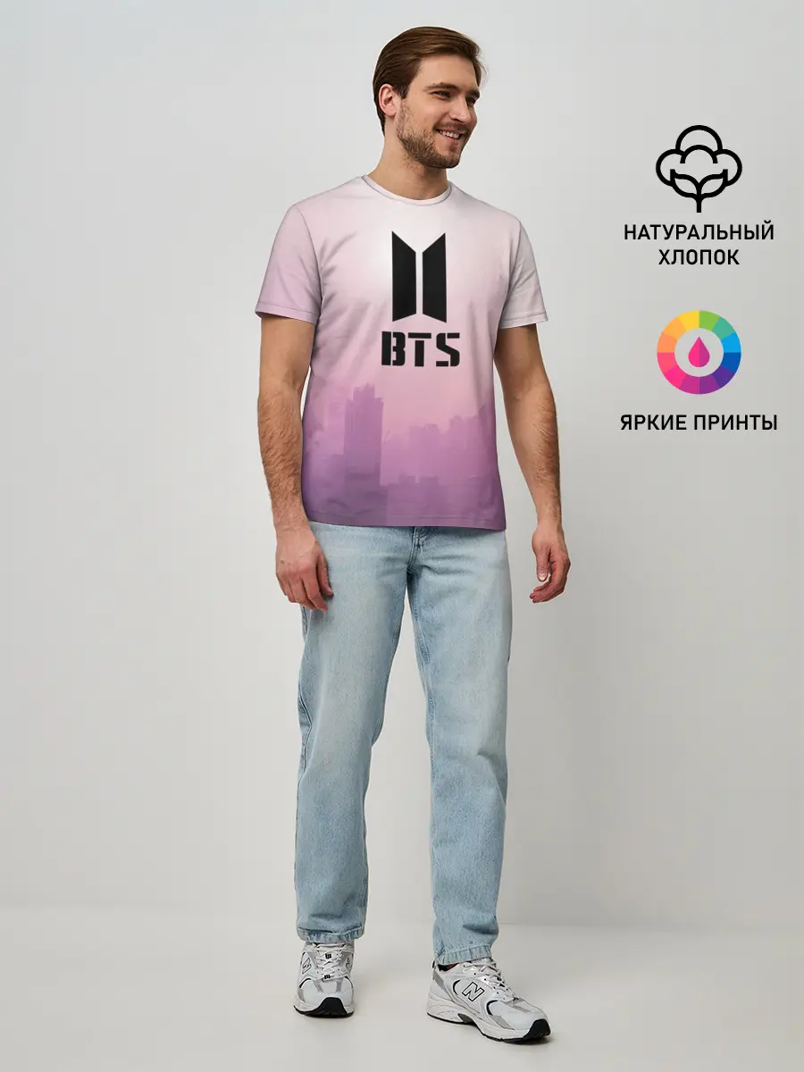 Мужская базовая футболка / BTS