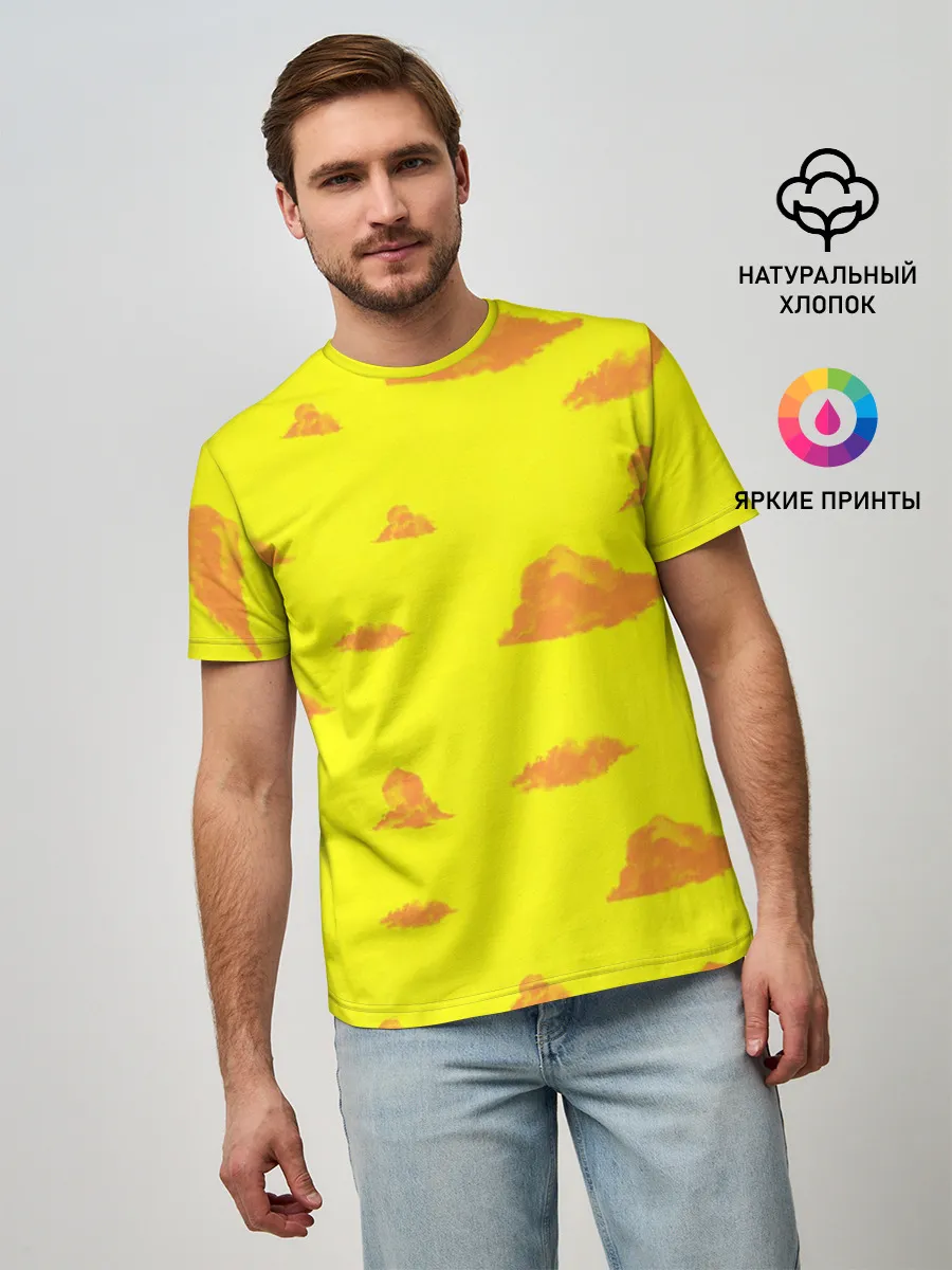 Мужская базовая футболка / Рыжие облака